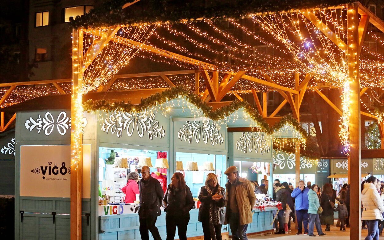 En el mercado navideño podrás encontrar productos artesanales y delicias gastronómicas l Fuente: Turismo de Vigo